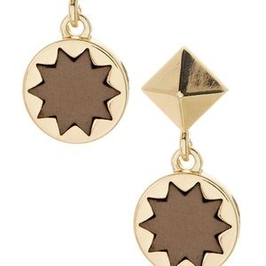 House of Harlow taupe sunburst earrings